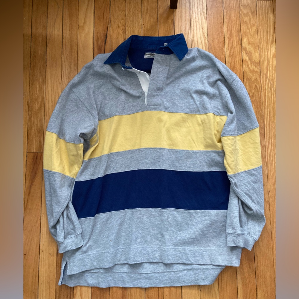 L blue/grey long sleeve Halifax Outfitters Polo